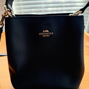 Coach Black Pebbled Leather Crossbody Bag
